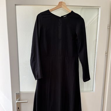 Robe longue fendu noir