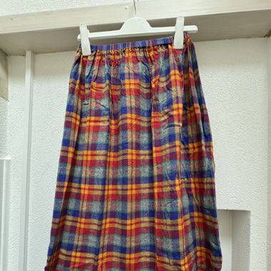 Long Plaid Maxi Skirt