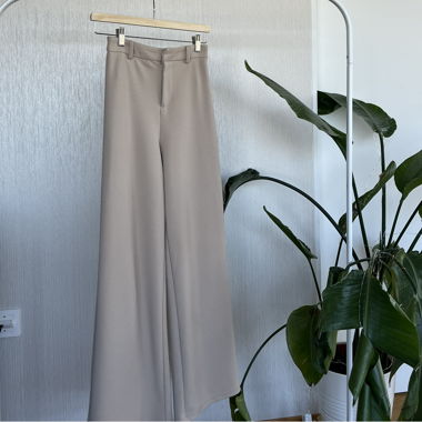 Missue High-Waist Hose – Beige – Weites Bein