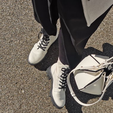 Rag & bon3 white leather boots