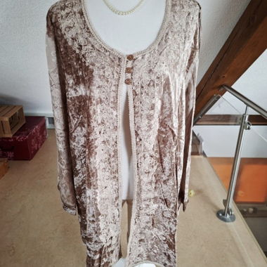 Boom Baba Festliche Longbluse mit Samt Neu