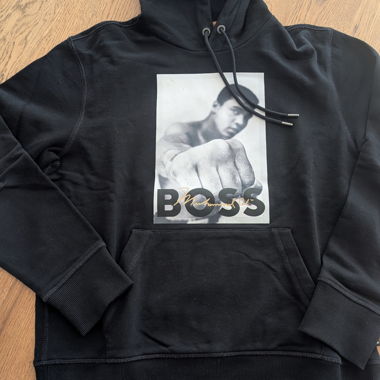 Felpa con cappuccio BOSS nera