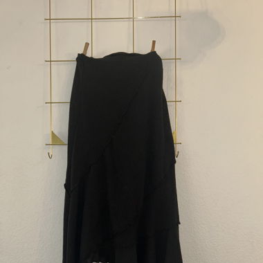 black Asymmetrical midi skirt