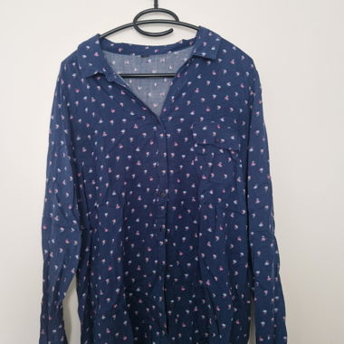 Blue Flower Button Down