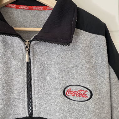 Vintage Coca-Cola-Fleece-Zip-Sweatshirt