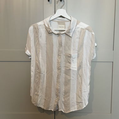 American Eagle Striped Kurzarm Hemd
