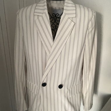 Bershka striped double-breasted blazer
