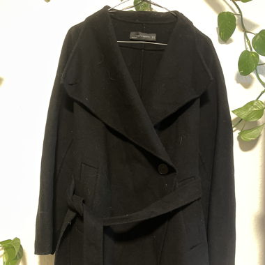 Mantel Wolle Schwarz