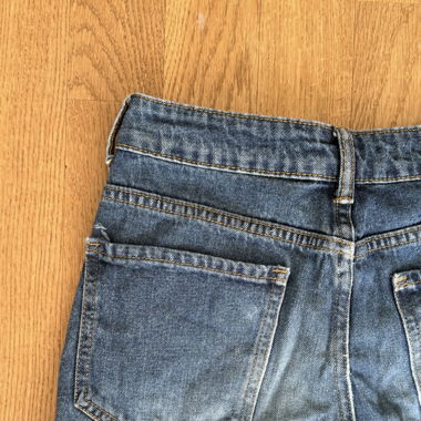 STRAIGHT LEG BAGGY JEANS, LOW WAIST, DUNKEL BLAU