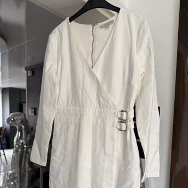 Guess Kleider: Elegantes Kleid, Weiss, Gr. L, Top 