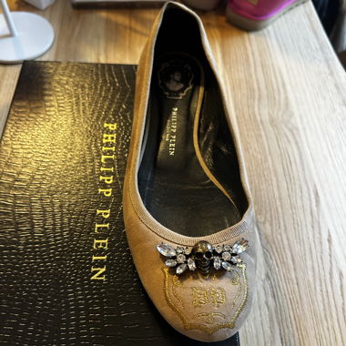 Ballerine Philipp Plein beige con teschio