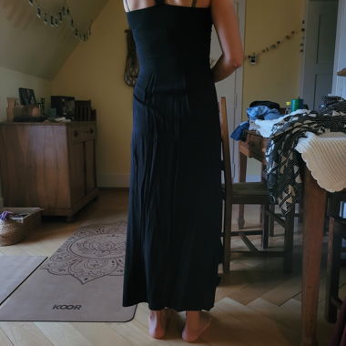 Black Long Dress with Racer Back