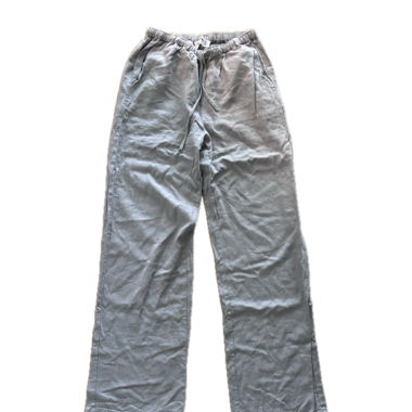 Pantaloni in lino grigi