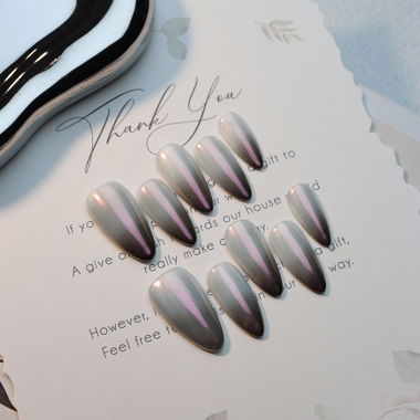 Gradient black Press-on Nails