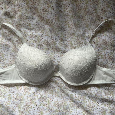 Reggiseno push-up in pizzo bianco