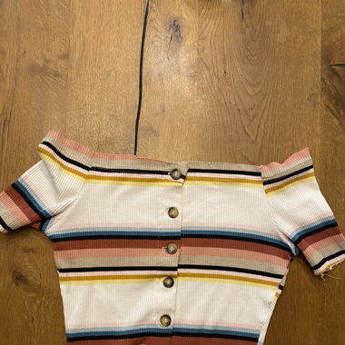 Buntgestreiftes Croptop, Grösse M
