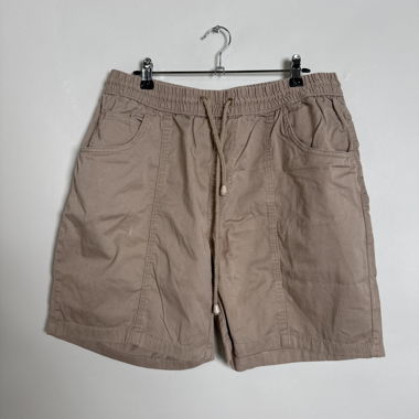 Beige Baumwoll-Shorts