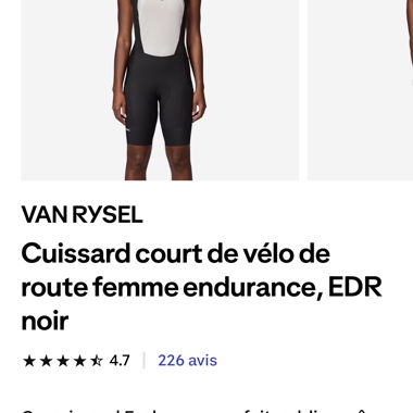 Schwarzfarbener Trägerhosen-Kurz-Overall Van Rysel
