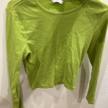 T-shirt maniche lunghe verde acceso