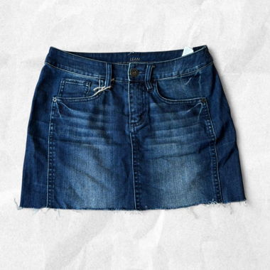 Vintage s.Oliver Raw Hem Denim Mini Skirt