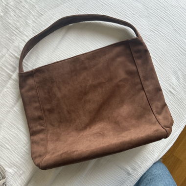 Braune Wildledertasche (fake Leder) 