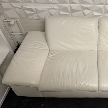 Weisses echtleder Sofa/Couch