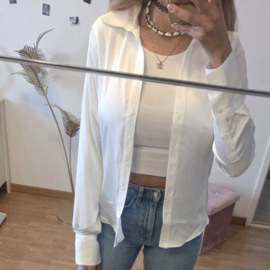 Chemise blanche / blouse soie T. M New Yorker