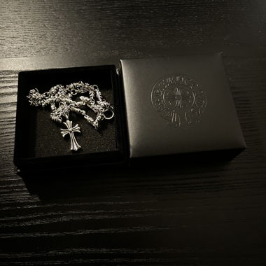 Silver Cross Necklace 50 cm