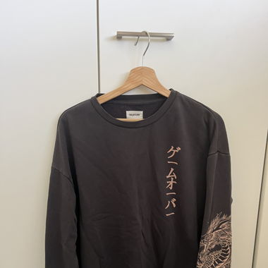 Sweatshirt - Dragon Cneck - gris foncé