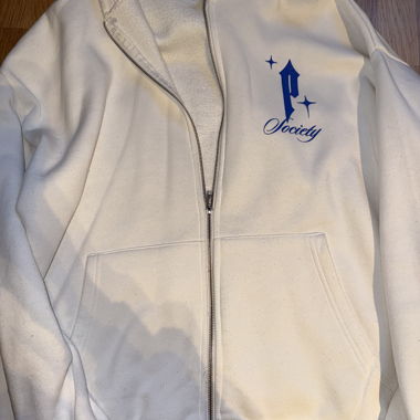 White Black Squad Zip Hoodie XL