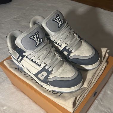 LOUIS VUITTON LV Trainer Sneakers 'Blue Beige' 