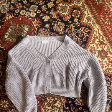 Cropped knited Jacked in soft lila
