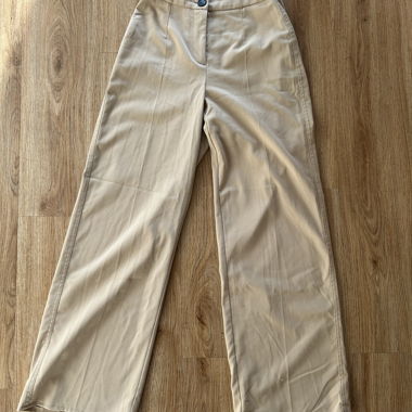 Beige fabric trousers Bershka