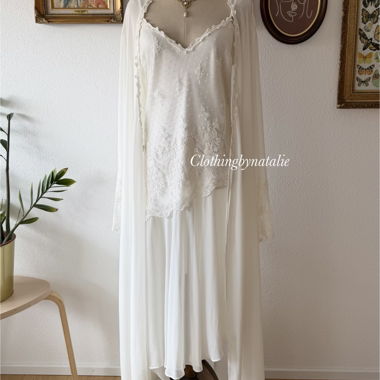 Set peignoir in chiffon da sposa Delicates – Taglia L