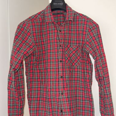 Chemise à carreaux rouge