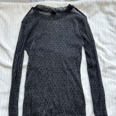 sheer langarm mit punkten