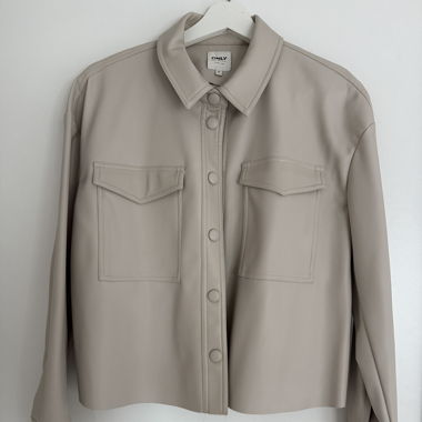 Giacca in Ecopelle Beige ONLY