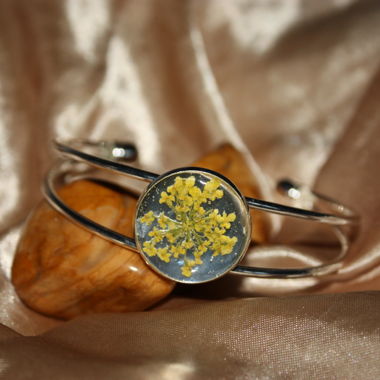 Blumenarmband silber