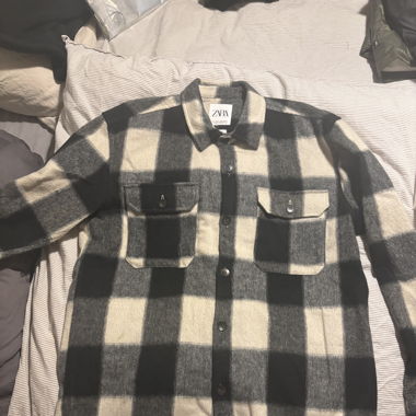 Surchemise/veste légère Zara à carreaux