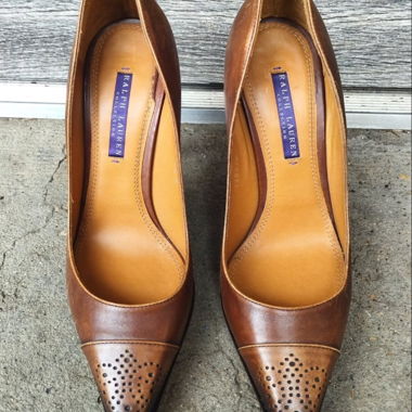 VINTAGE RALPH LAUREN LEATHER HEELS