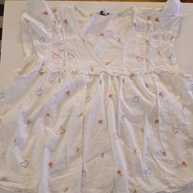 Blouse pour femme brodée blanche