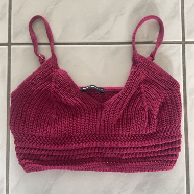 Pinkes Strick-Top