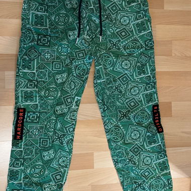 Pantalon Diesel streetwear vert à motif intégral