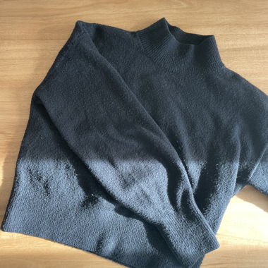 Black winter sweater