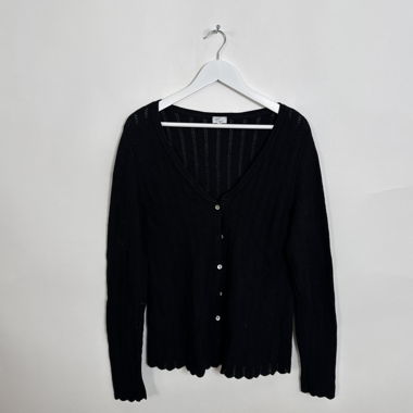 Cardigan noir en maille