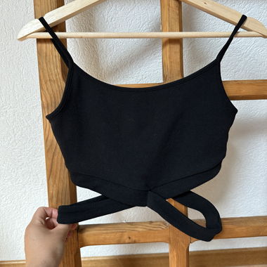 Top corto nero