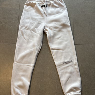 Essentials Fear of God white jogger pants