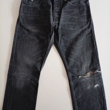 Black Kuyichi Organic Cotton, ripped Jeans 30-32