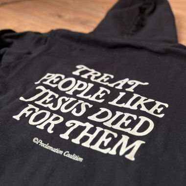 Black hoodie with print