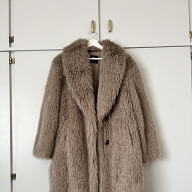 Zara Mantel Kunstpelz